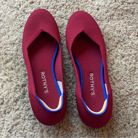 Like New Rothy’s Red Flats - Picture 1 of 3